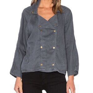 Current/Elliott Conductor Jacket Castle Gray Double Breasted